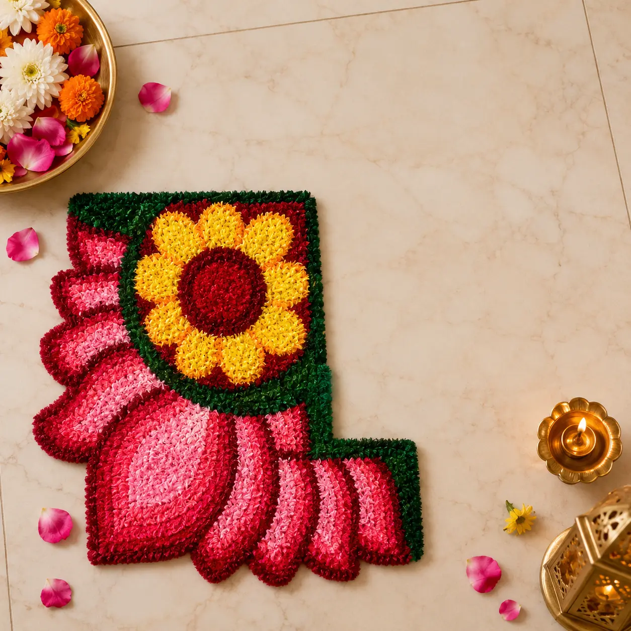Corner Rangoli Mats