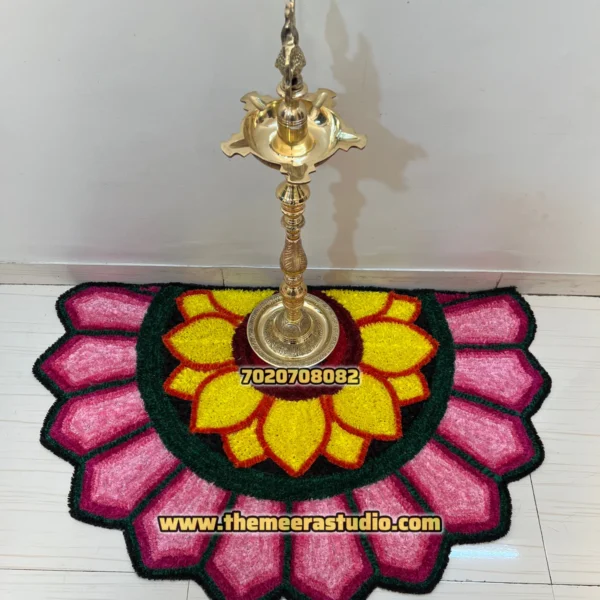 Pink Flower Corner Design