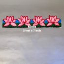 Pink Lotus Rangoli Border Mat
