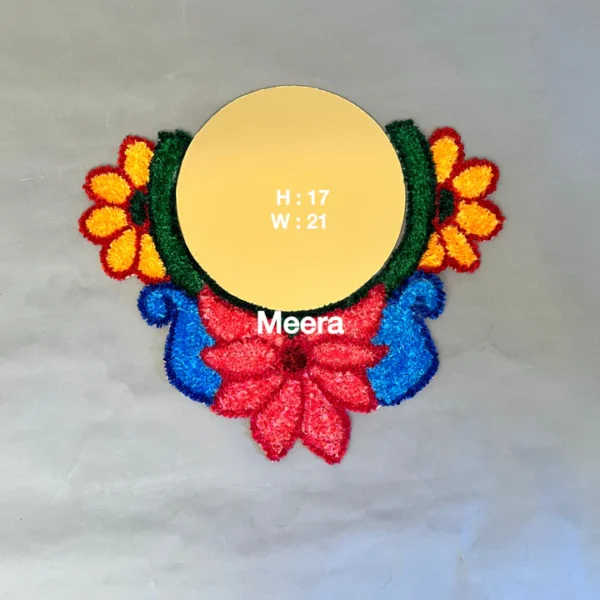 Red Flower Thali - Tatabhovati Rangoli Mat