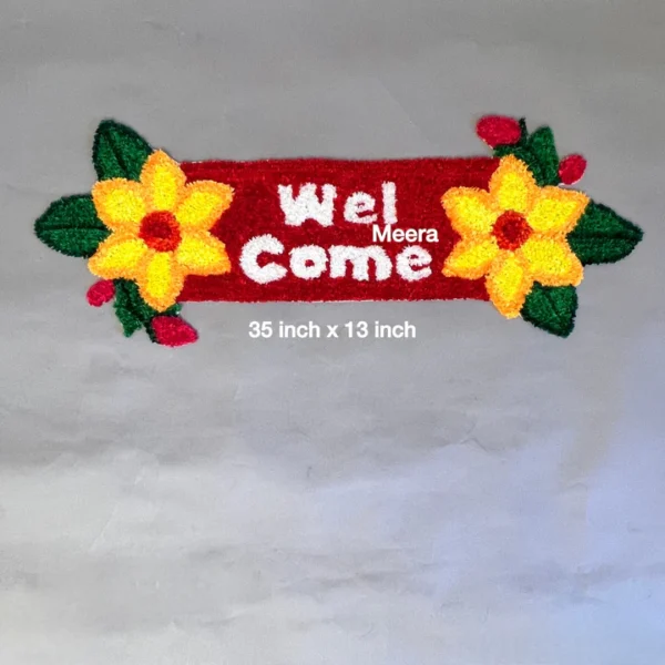 Welcome Rangoli Border Mat